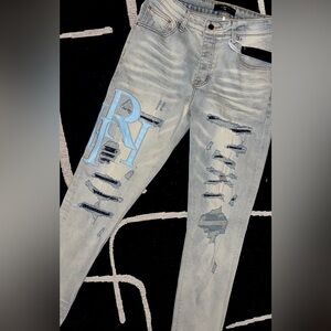 AMIRI Light Blue Distressed Jeans